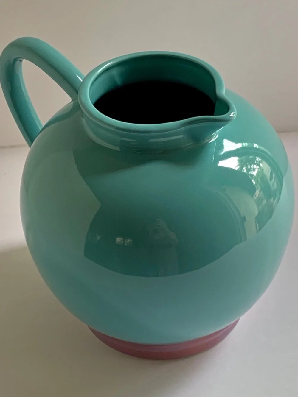 Vintage Lindt Stymeist Colorways 2.5 Qt Pitcher Japan Turquoise Pink 1980s